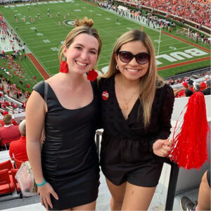 Lexie and friend at a game