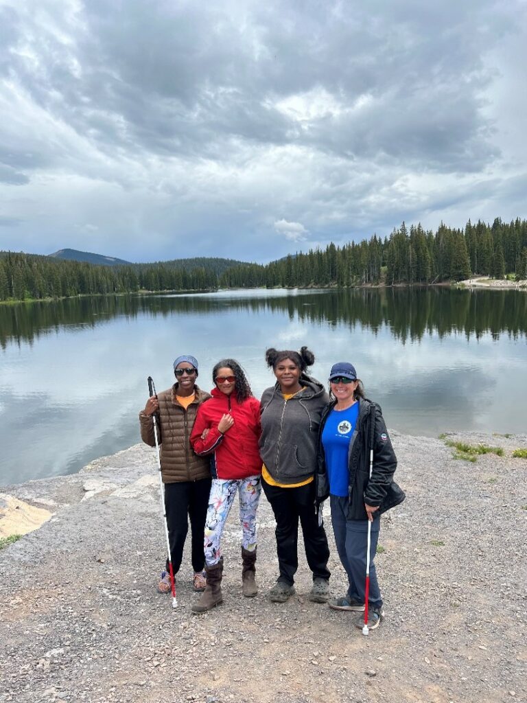 ASC members by a lake