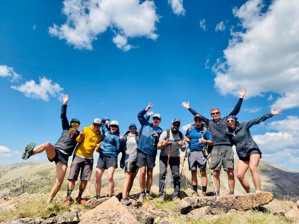 Group photo of ASC members hiking