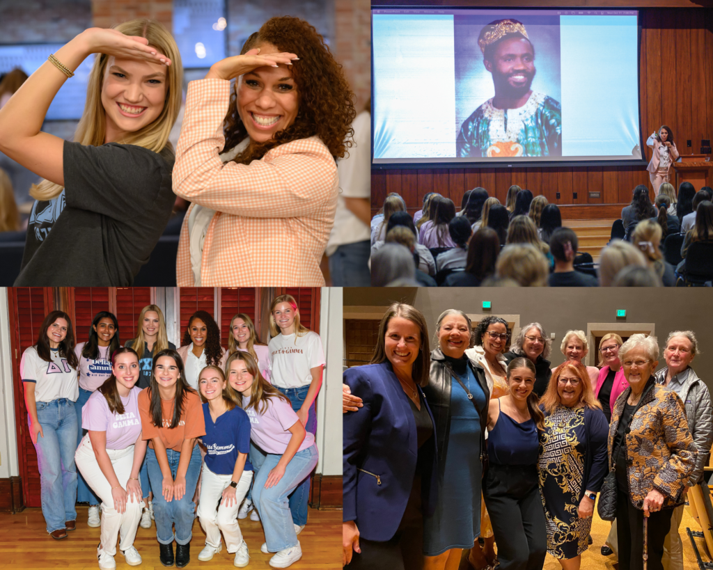 Collage of images featuring Prinfess Sarah Culberson with Beta Eta-Texas