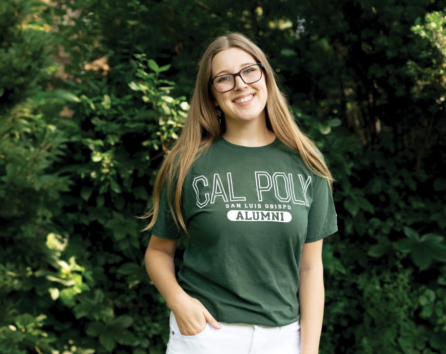 Girl wearing green shirt
