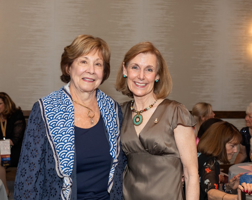 Two donors taking a photo