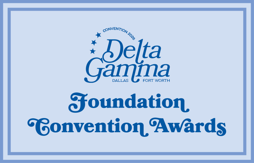 Blue text on a light blue background says Foundation Convention Awards with the 2026 Convention logo above it.